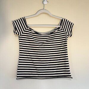Brandy Melville Off The Shoulder Striped Tee